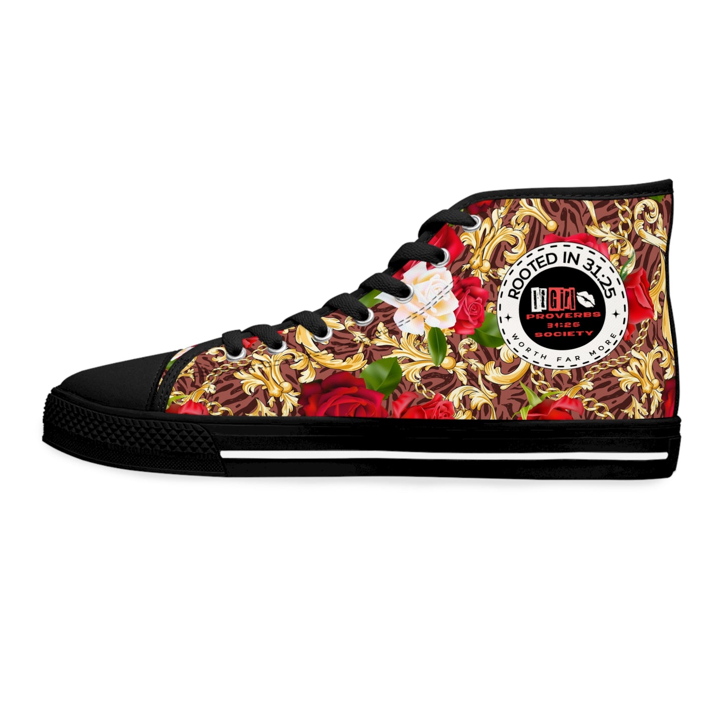 "Roses Are Red" Women's High Top Sneakers! - ROOTED IN 31:25 COLLECTIVE