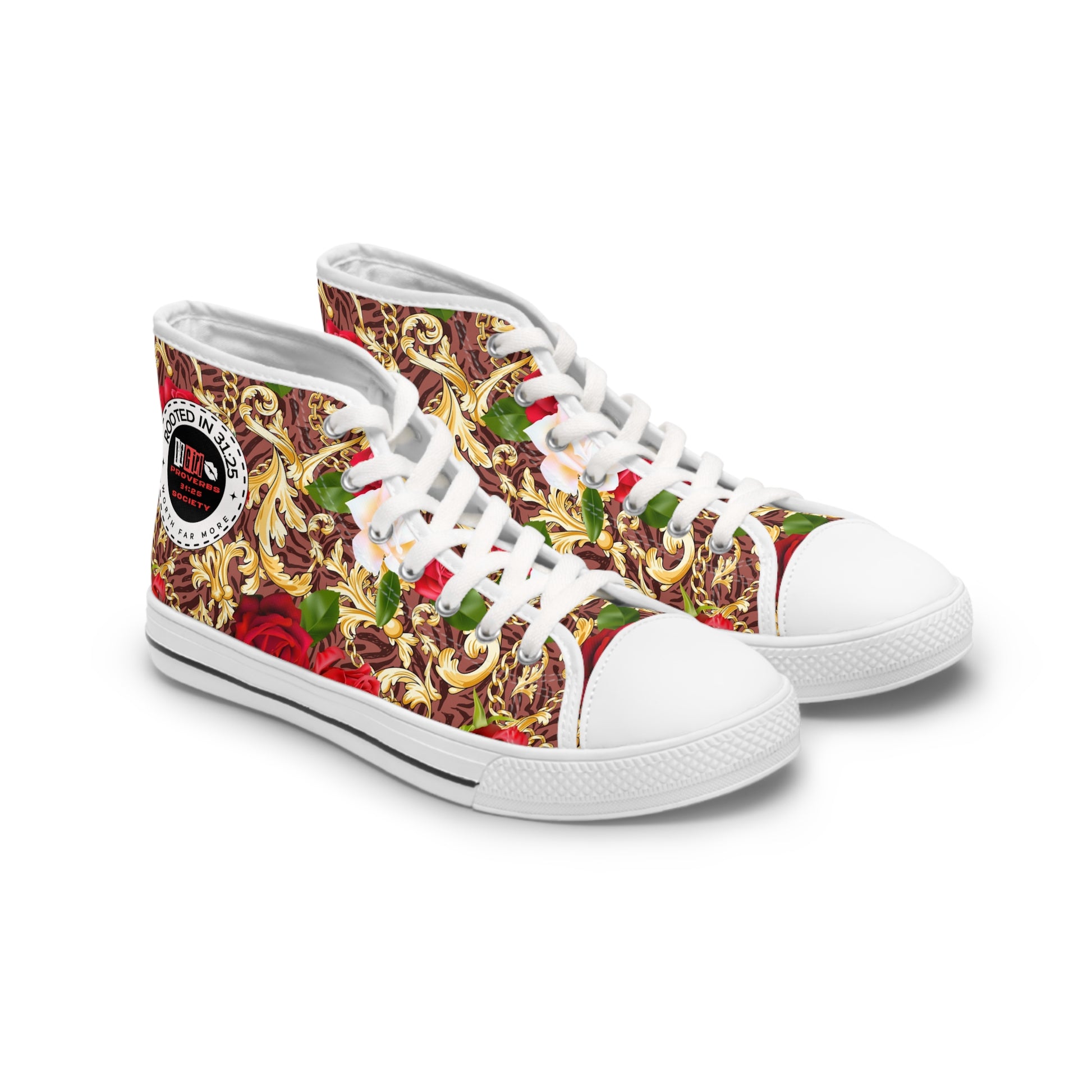 "Roses Are Red" Women's High Top Sneakers! - ROOTED IN 31:25 COLLECTIVE