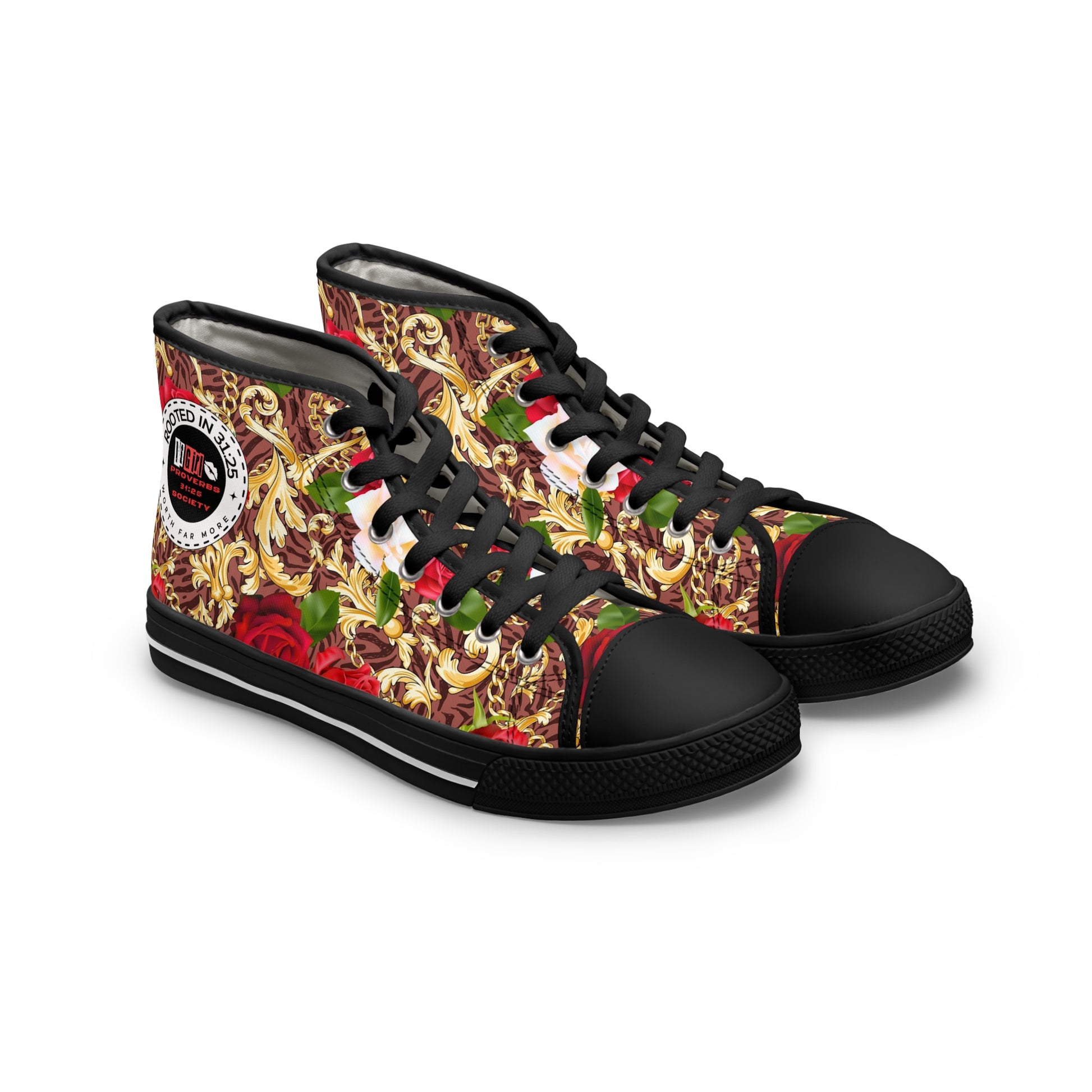 "Roses Are Red" Women's High Top Sneakers! - ROOTED IN 31:25 COLLECTIVE