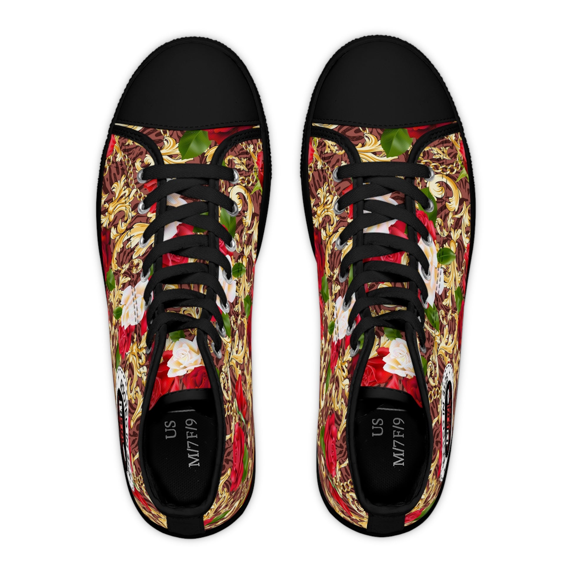 "Roses Are Red" Women's High Top Sneakers! - ROOTED IN 31:25 COLLECTIVE